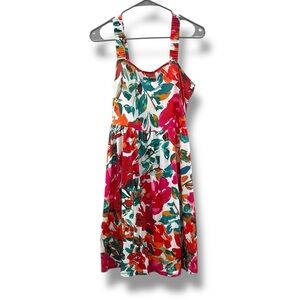 Hot Touch NWT Floral Sleeveless Dress‎ Women’s Size Medium Vibrant Print Casual